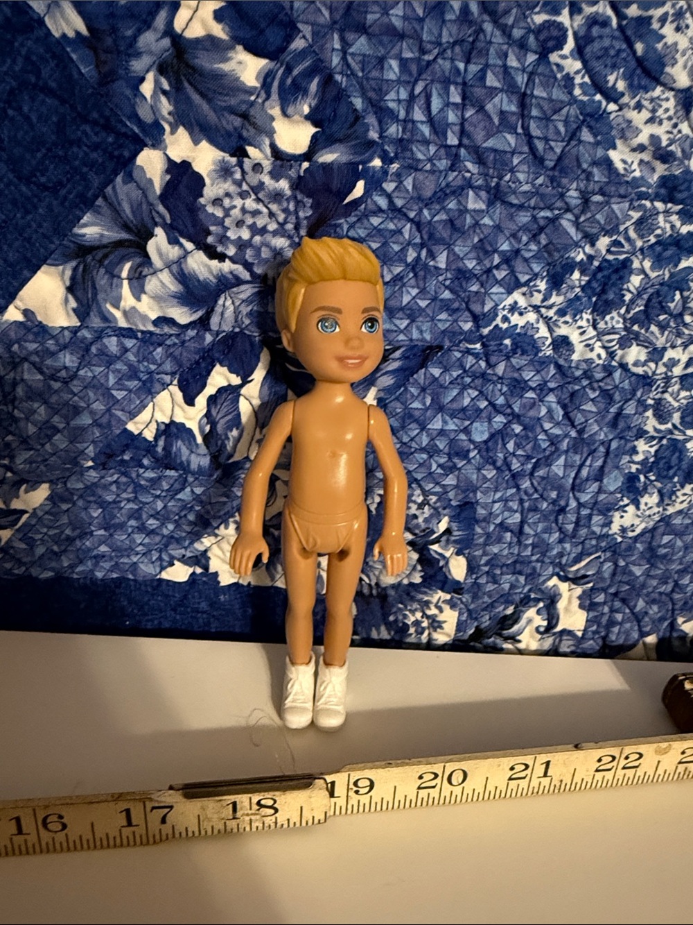 Barbie Club Chelsea Blonde Blue Eyes BOY DOLL NUDE Darrin Mattel